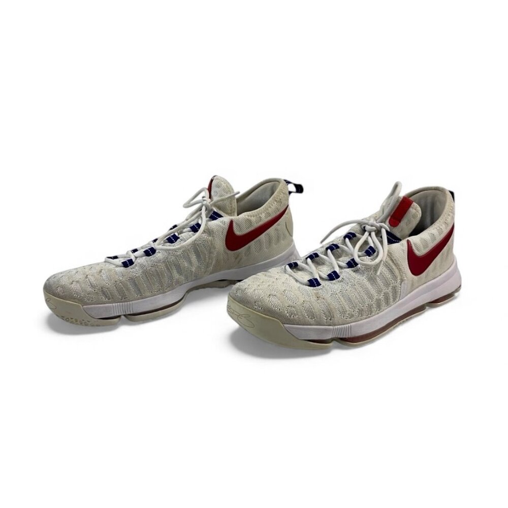 Nike KD 9 USA 843392-160 Men’s Size 13 White Red Blue Basketball Shoes No Box - Picture 2 of 15